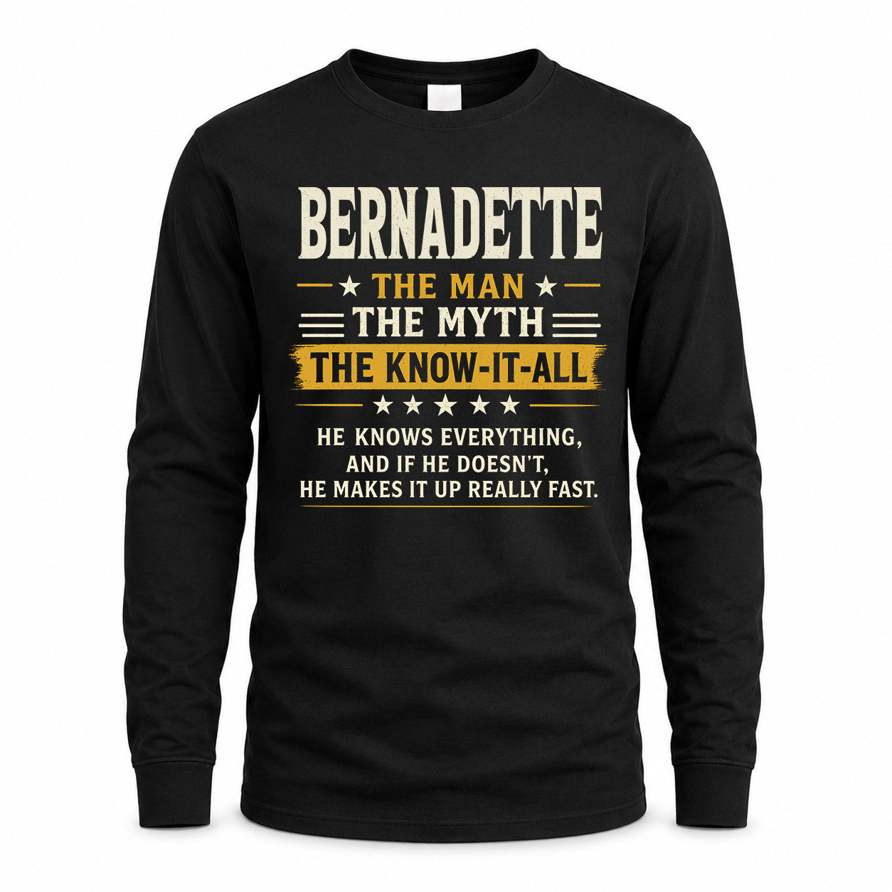 BERNADETTE TM90-K04-125 - NAME Legendary Know-It-All Personalized Funny Shirt