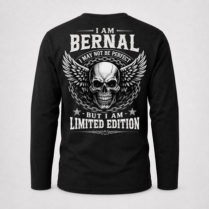 BERNAL P01-K24-229 – Personalized Skull Graphic Apparel “I Am NAME I May Not Be Perfect But I Am Limited Edition”