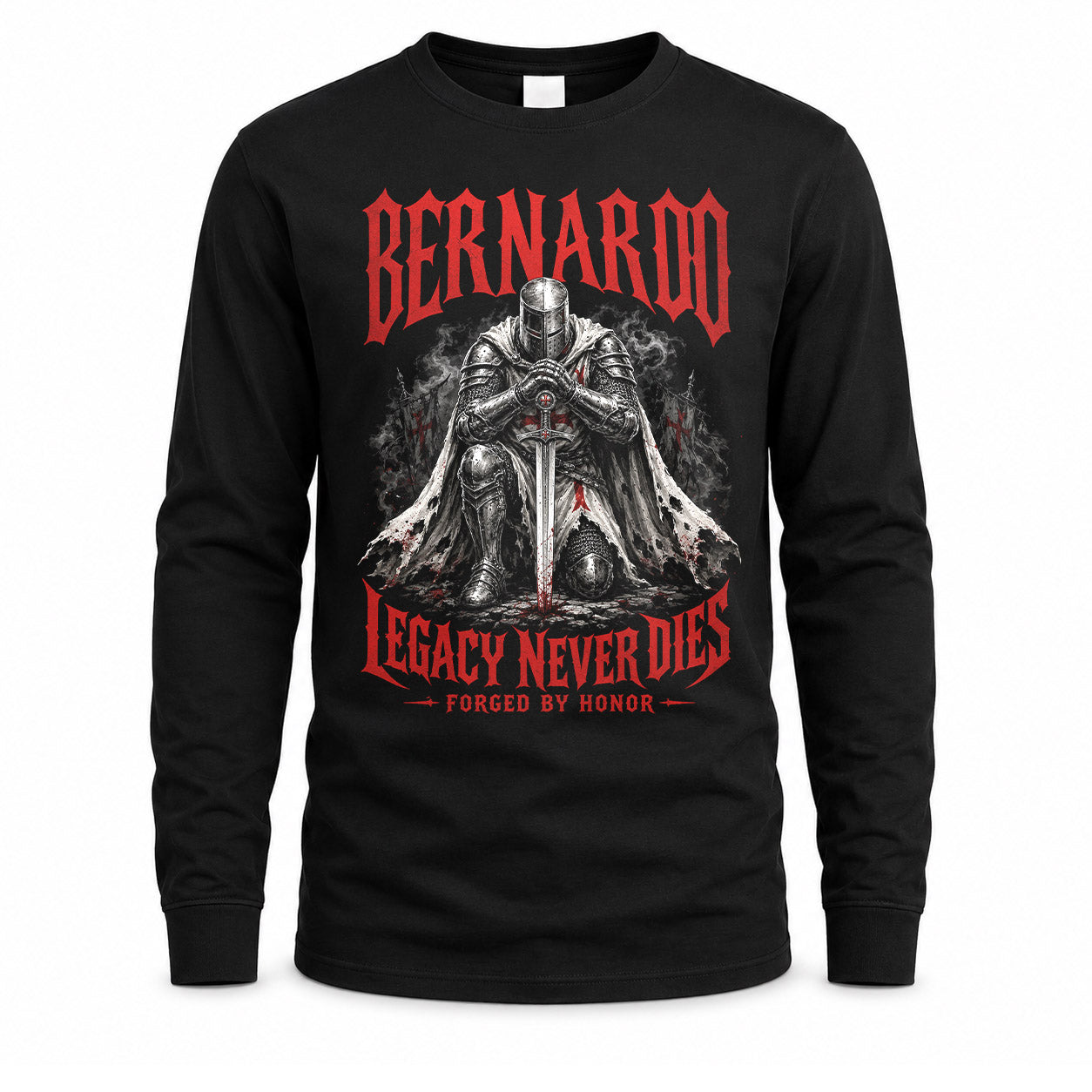 BERNARDO HS90-K04-109 - NAME Legacy Never Dies Forged By Honor Personalized Knight