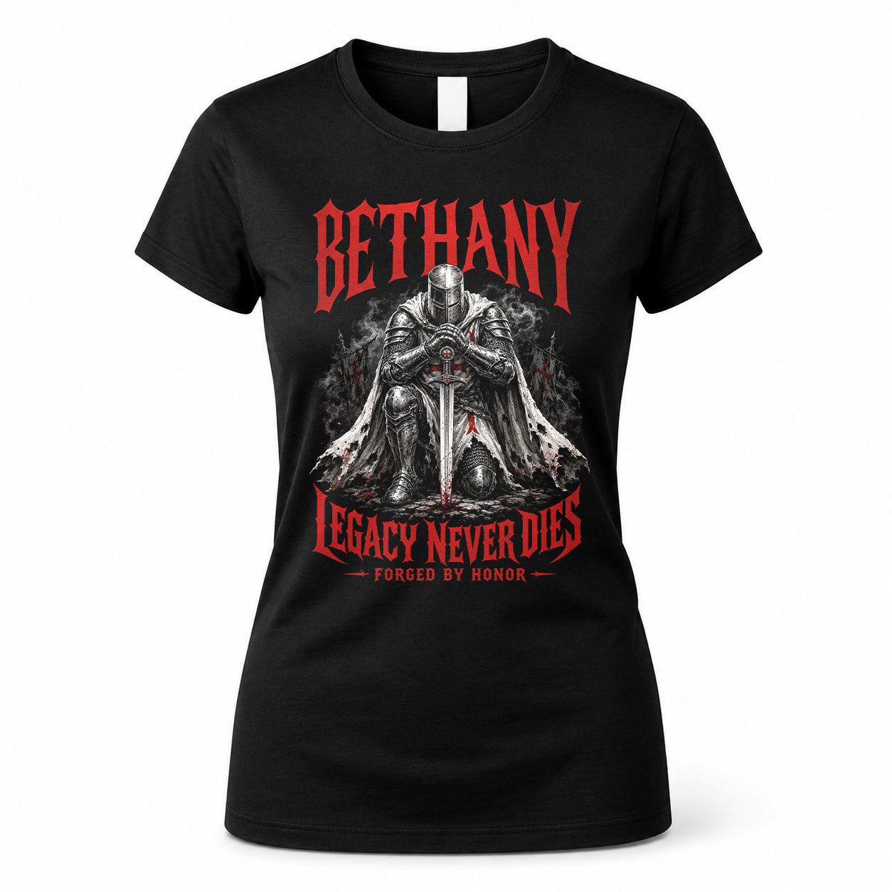BETHANY HS90-K04-109 - NAME Legacy Never Dies Forged By Honor Personalized Knight