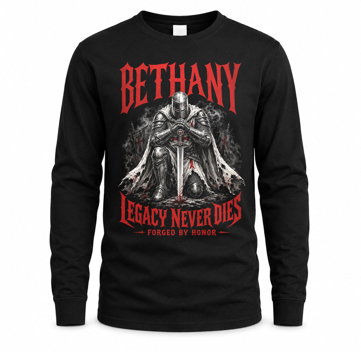 BETHANY HS90-K04-109 - NAME Legacy Never Dies Forged By Honor Personalized Knight