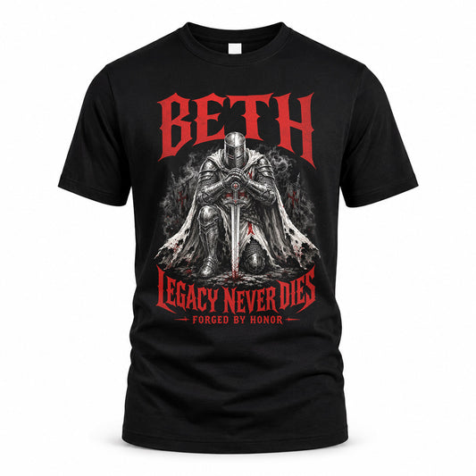 BETH HS90-K04-109 - NAME Legacy Never Dies Forged By Honor Personalized Knight