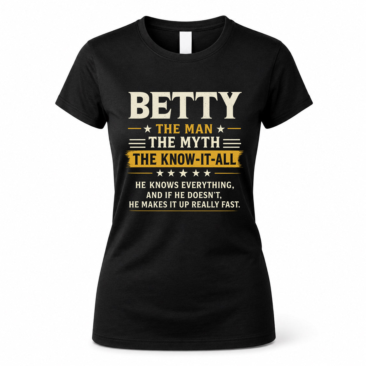 BETTY TM90-K04-125 - NAME Legendary Know-It-All Personalized Funny Shirt