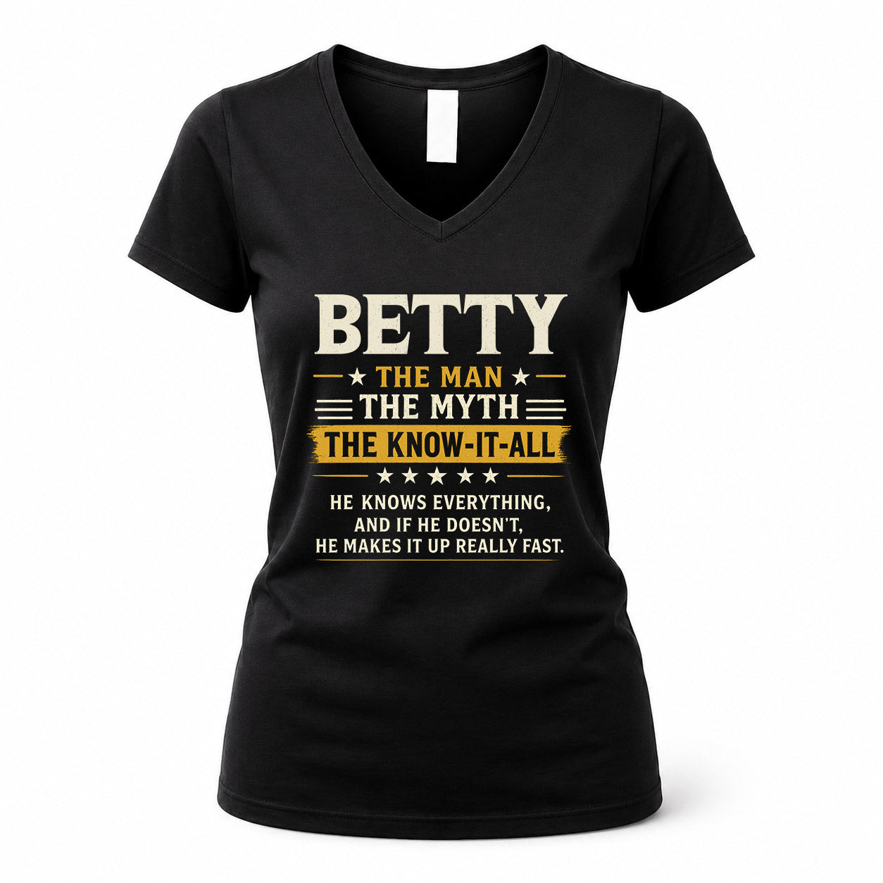 BETTY TM90-K04-125 - NAME Legendary Know-It-All Personalized Funny Shirt