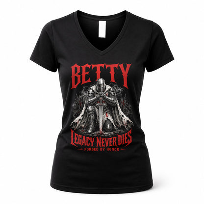 BETTY HS90-K04-109 - NAME Legacy Never Dies Forged By Honor Personalized Knight