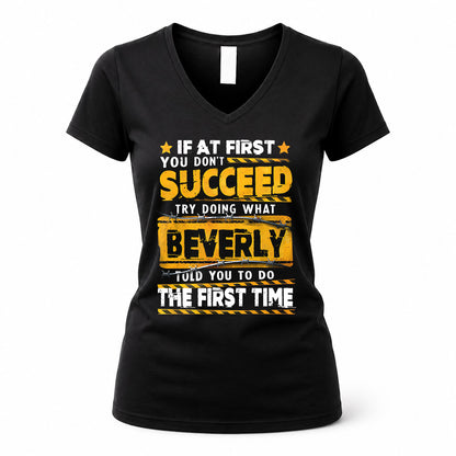 BEVERLY TP22-K11-109 - Personalized Funny Quote Apparel “If At First You Don’t Succeed, Try Doing What WANG Told You To Do The First Time”