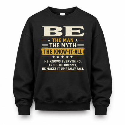 BE TM90-K04-125 - NAME Legendary Know-It-All Personalized Funny Shirt