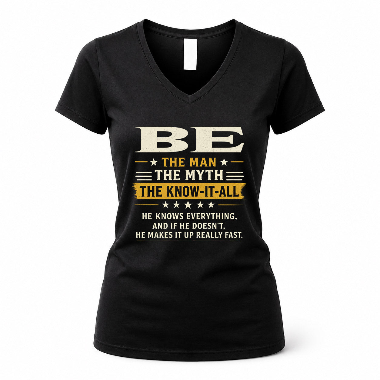 BE TM90-K04-125 - NAME Legendary Know-It-All Personalized Funny Shirt
