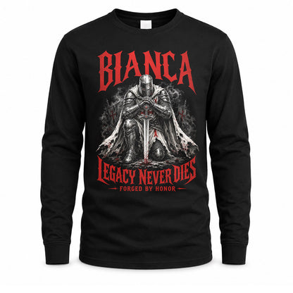 BIANCA HS90-K04-109 - NAME Legacy Never Dies Forged By Honor Personalized Knight