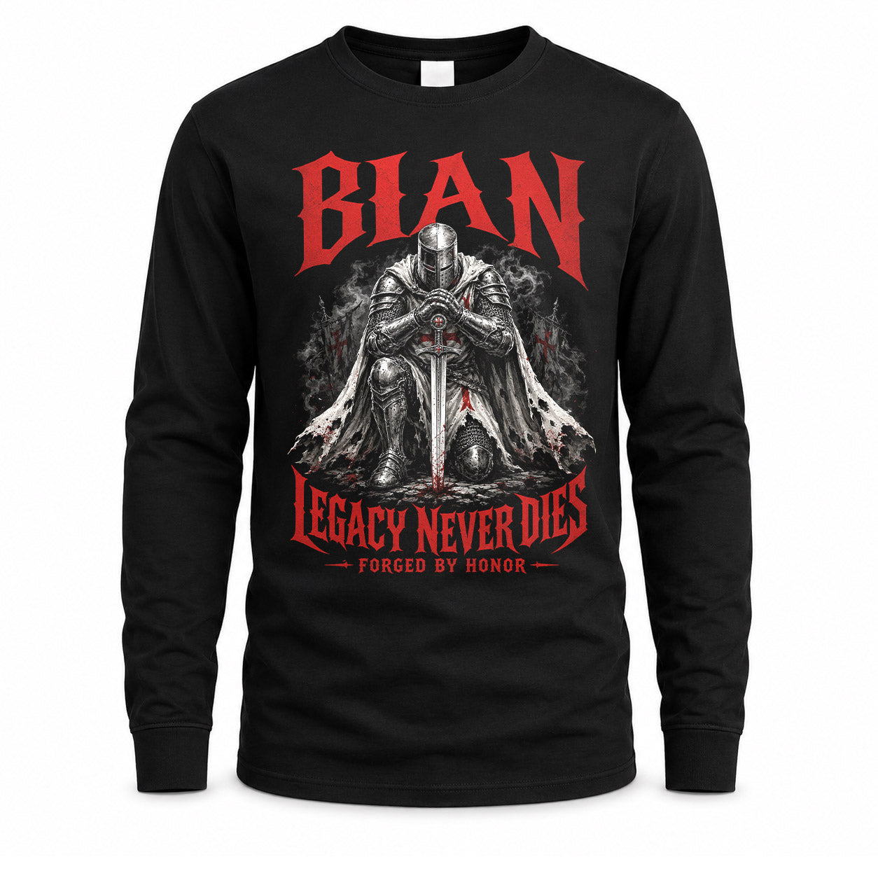 BIAN HS90-K04-109 - NAME Legacy Never Dies Forged By Honor Personalized Knight