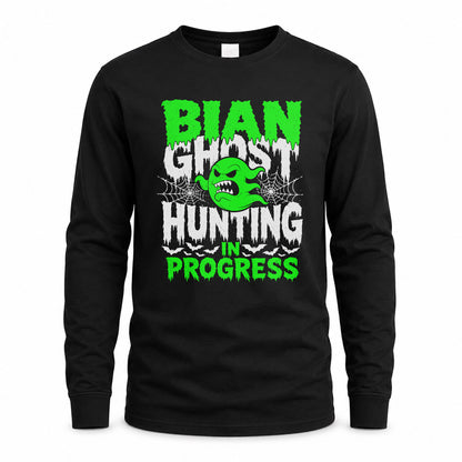 BIAN HW22-K06-109 - NAME Ghost Hunting In Progress Personalized Halloween Shirt