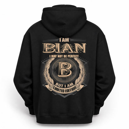 BIAN PH55-T25-Personalized Name Quote Apparel “I Am NAME May Not Be Perfect But I Am Limited Edition”