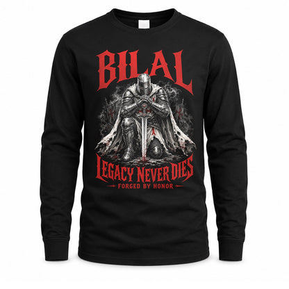 BILAL HS90-K04-109 - NAME Legacy Never Dies Forged By Honor Personalized Knight