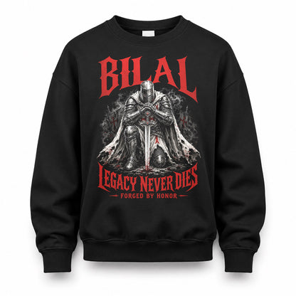 BILAL HS90-K04-109 - NAME Legacy Never Dies Forged By Honor Personalized Knight