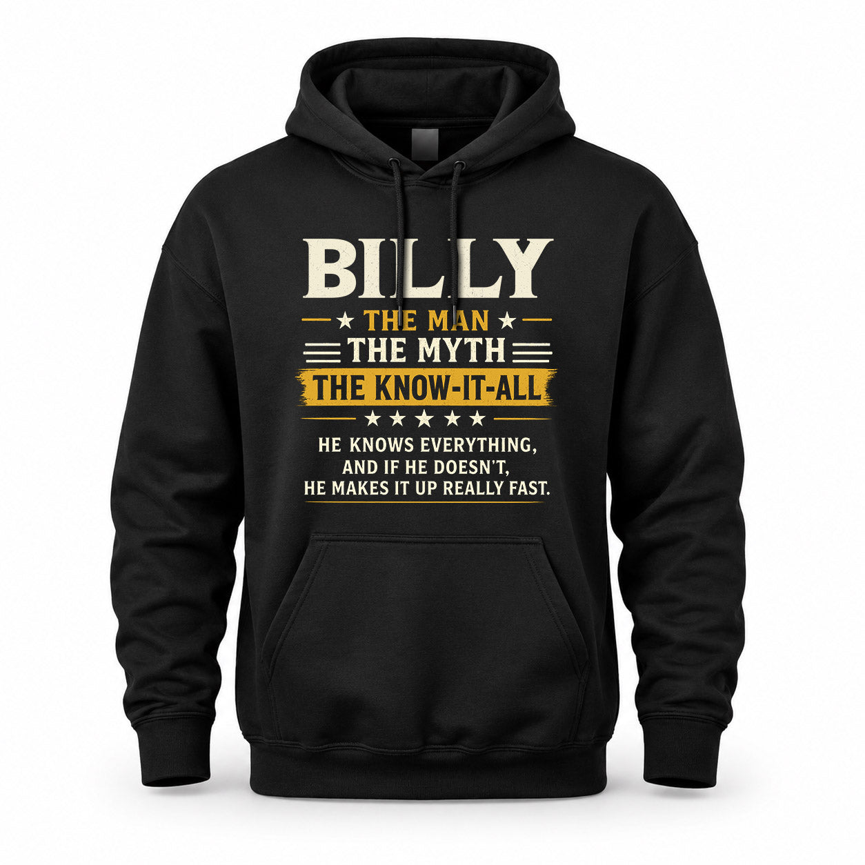 BILLY TM90-K04-125 - NAME Legendary Know-It-All Personalized Funny Shirt