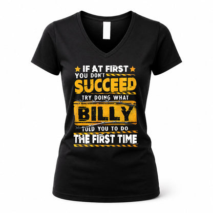 BILLY TP22-K11-109 - Personalized Funny Quote Apparel “If At First You Don’t Succeed, Try Doing What WANG Told You To Do The First Time”