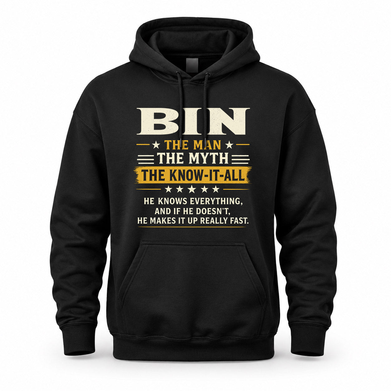 BIN TM90-K04-125 - NAME Legendary Know-It-All Personalized Funny Shirt