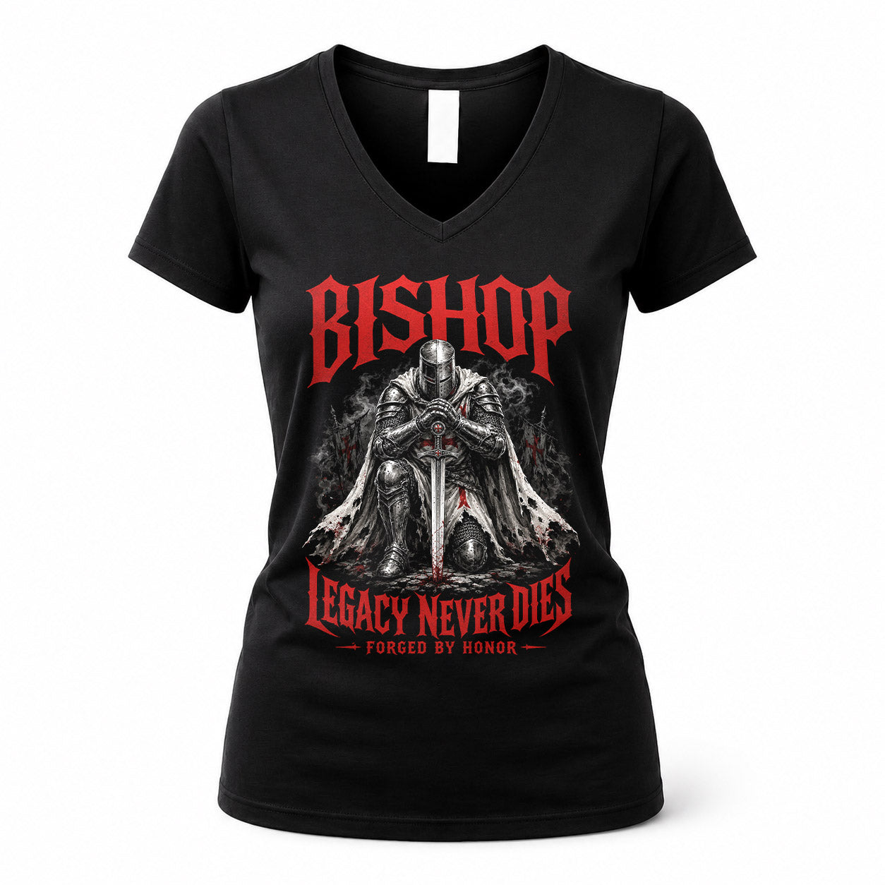 BISHOP HS90-K04-109 - NAME Legacy Never Dies Forged By Honor Personalized Knight