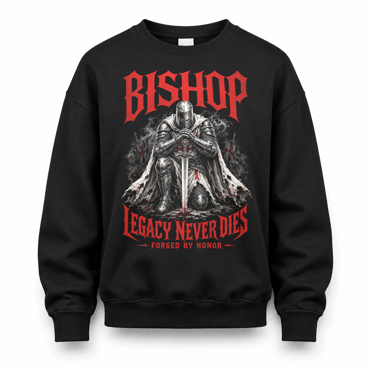 BISHOP HS90-K04-109 - NAME Legacy Never Dies Forged By Honor Personalized Knight