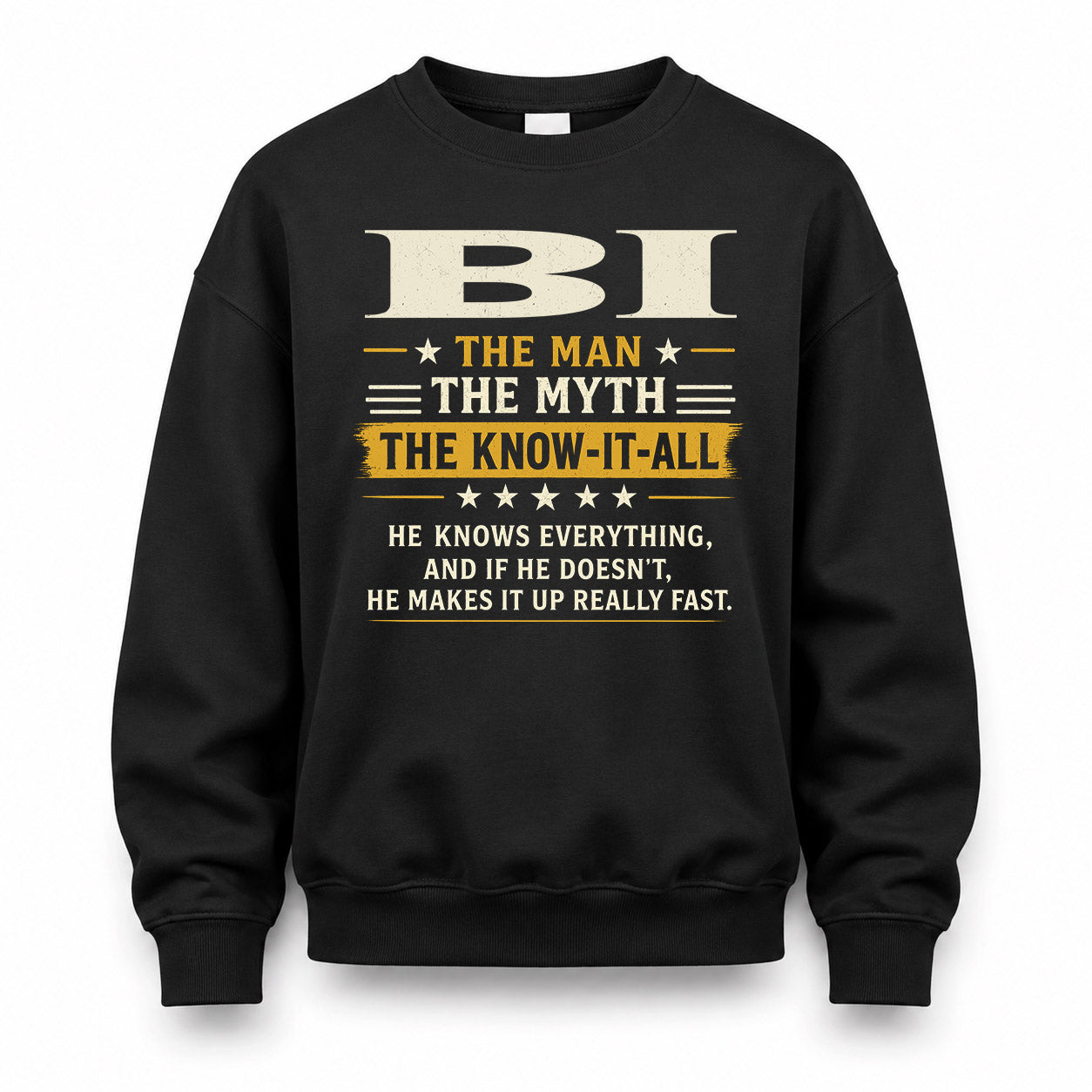 BI TM90-K04-125 - NAME Legendary Know-It-All Personalized Funny Shirt