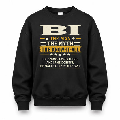 BI TM90-K04-125 - NAME Legendary Know-It-All Personalized Funny Shirt