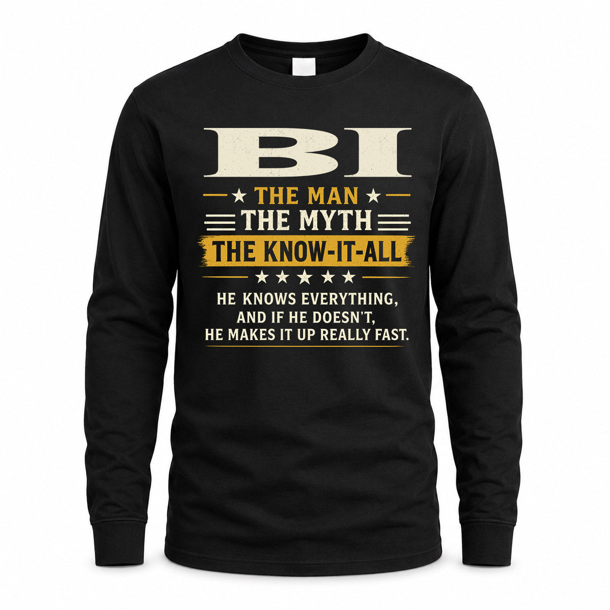 BI TM90-K04-125 - NAME Legendary Know-It-All Personalized Funny Shirt