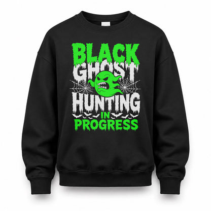 BLACK HW22-K06-109 - NAME Ghost Hunting In Progress Personalized Halloween Shirt