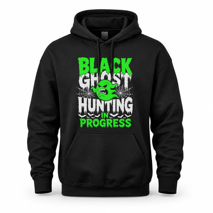 BLACK HW22-K06-109 - NAME Ghost Hunting In Progress Personalized Halloween Shirt