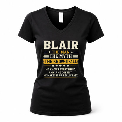 BLAIR TM90-K04-125 - NAME Legendary Know-It-All Personalized Funny Shirt