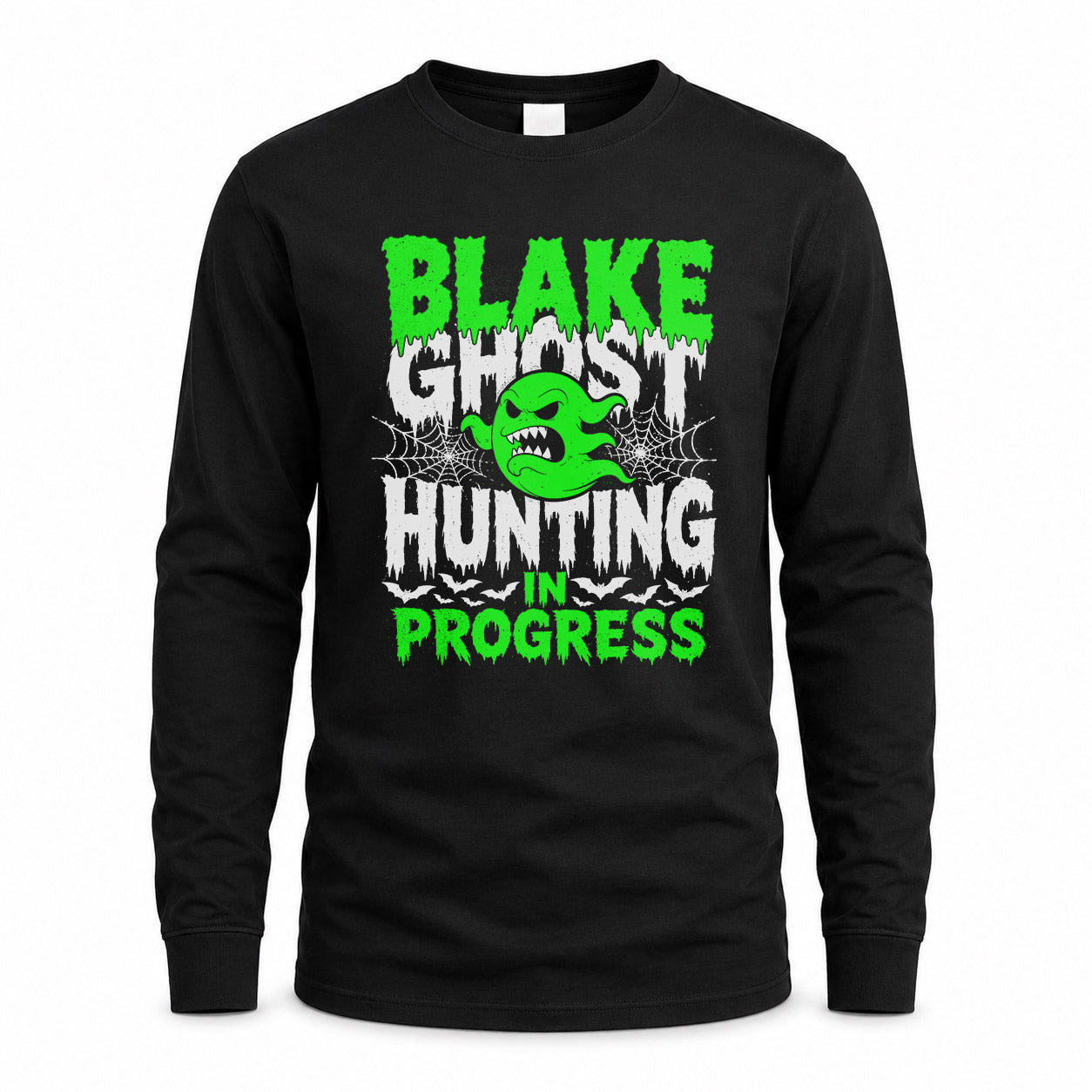 BLAKE HW22-K06-109 - NAME Ghost Hunting In Progress Personalized Halloween Shirt
