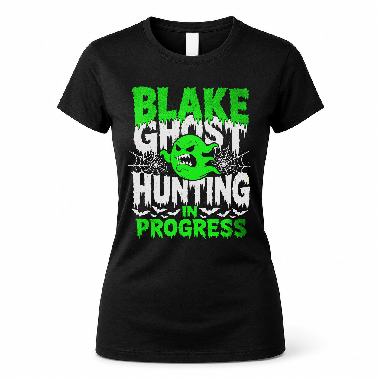 BLAKE HW22-K06-109 - NAME Ghost Hunting In Progress Personalized Halloween Shirt