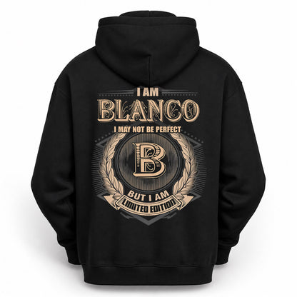 BLANCO PH55-T25-Personalized Name Quote Apparel “I Am NAME May Not Be Perfect But I Am Limited Edition”