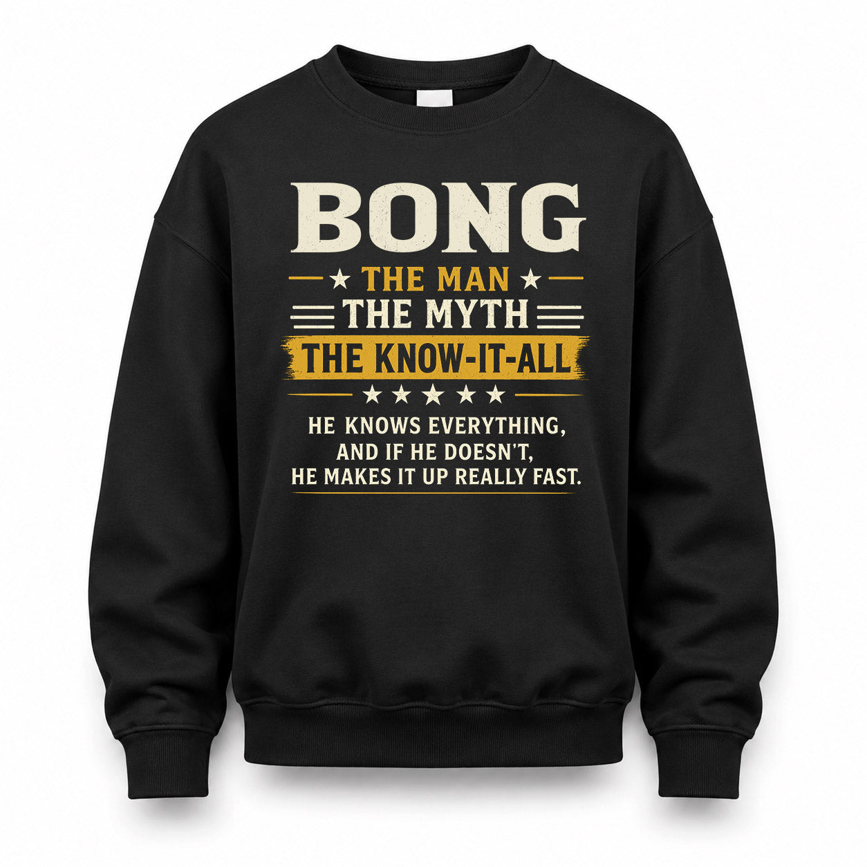 BONG TM90-K04-125 - NAME Legendary Know-It-All Personalized Funny Shirt