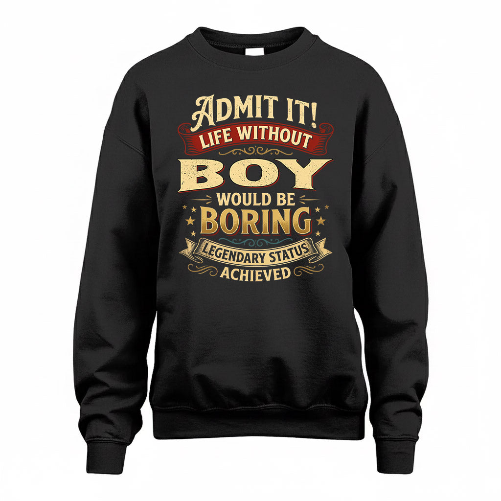 BOY TP65-K5-268–Personalized Funny Quote Apparel “Life Without NAME Would Be Boring”