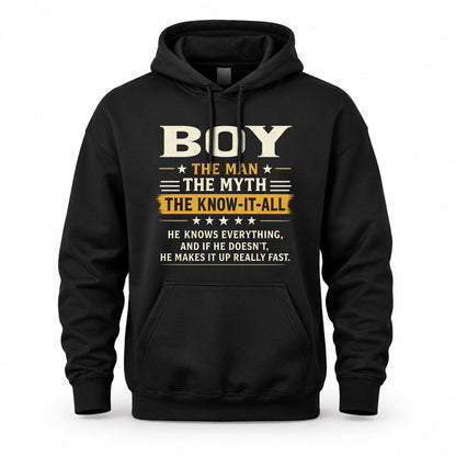 BOY TM90-K04-125 - NAME Legendary Know-It-All Personalized Funny Shirt