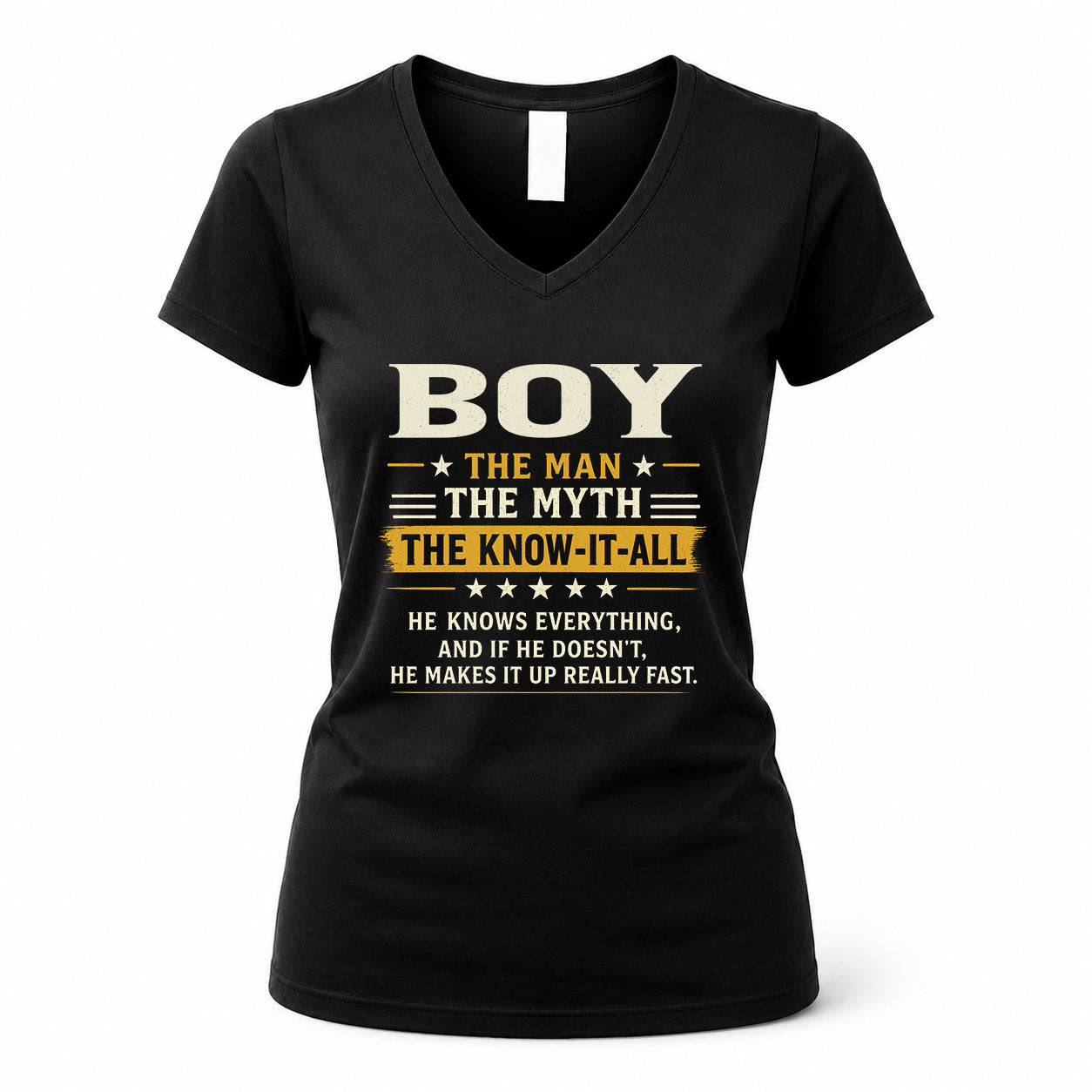 BOY TM90-K04-125 - NAME Legendary Know-It-All Personalized Funny Shirt