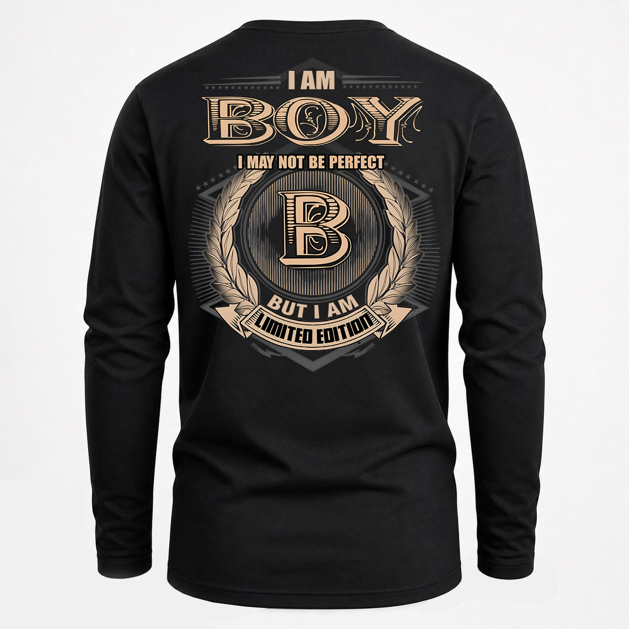 BOY PH55-T25-Personalized Name Quote Apparel “I Am NAME May Not Be Perfect But I Am Limited Edition”