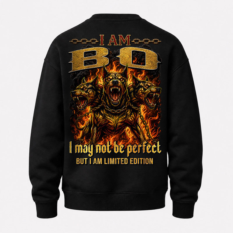 BO MP88-F2-168–Personalized Bold Quote Apparel “I Am NAME I May Not Be Perfect But I Am Limited Edition