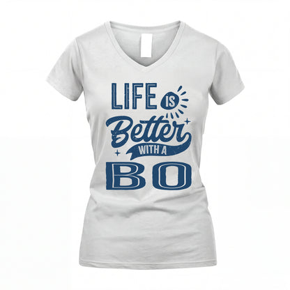 BO HH88-K2–Personalized Name Quote T-Shirt Life Is Better With Unisex Gift