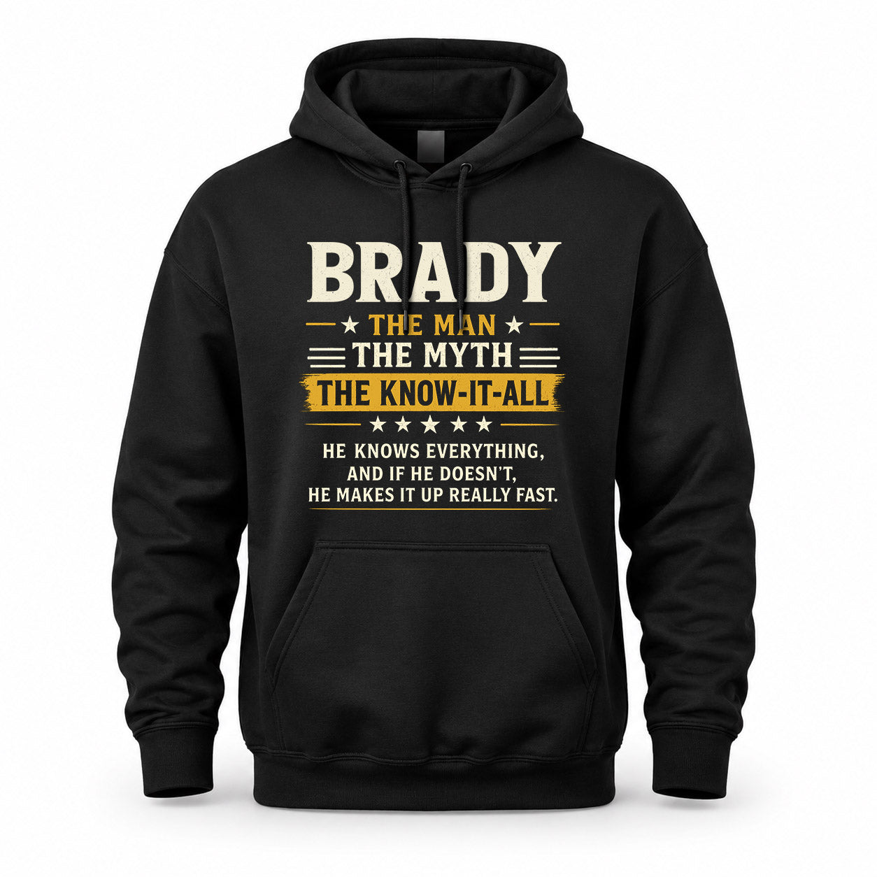 BRADY TM90-K04-125 - NAME Legendary Know-It-All Personalized Funny Shirt