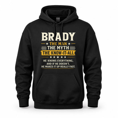 BRADY TM90-K04-125 - NAME Legendary Know-It-All Personalized Funny Shirt