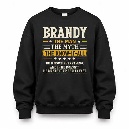 BRANDY TM90-K04-125 - NAME Legendary Know-It-All Personalized Funny Shirt