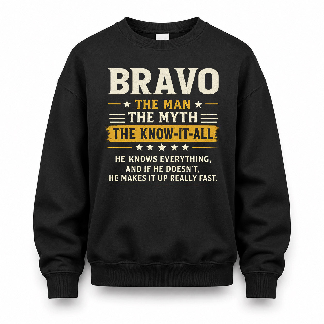 BRAVO TM90-K04-125 - NAME Legendary Know-It-All Personalized Funny Shirt
