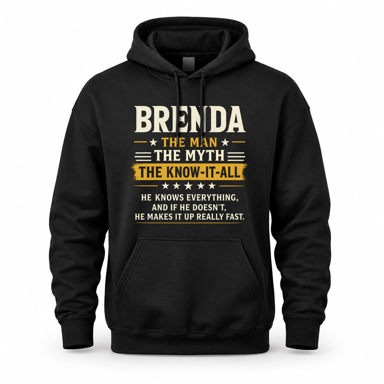 BRENDA TM90-K04-125 - NAME Legendary Know-It-All Personalized Funny Shirt
