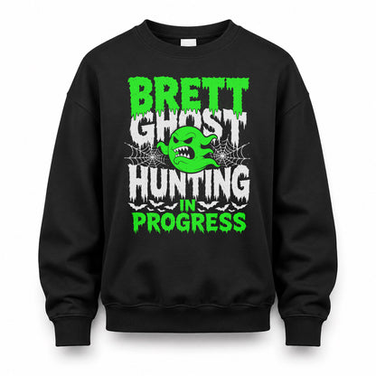 BRETT HW22-K06-109 - NAME Ghost Hunting In Progress Personalized Halloween Shirt