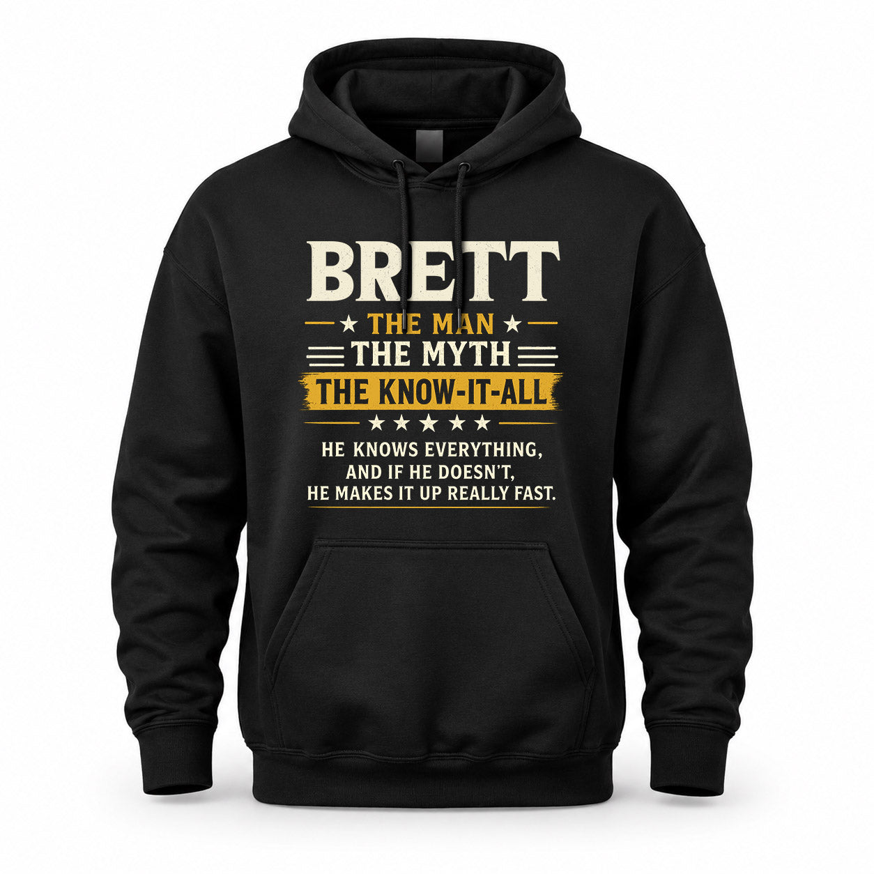 BRETT TM90-K04-125 - NAME Legendary Know-It-All Personalized Funny Shirt