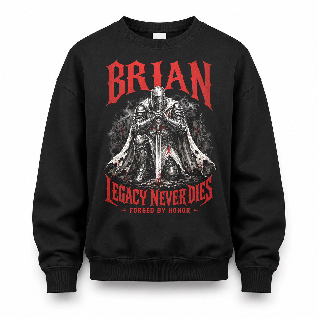 BRIAN HS90-K04-109 - NAME Legacy Never Dies Forged By Honor Personalized Knight