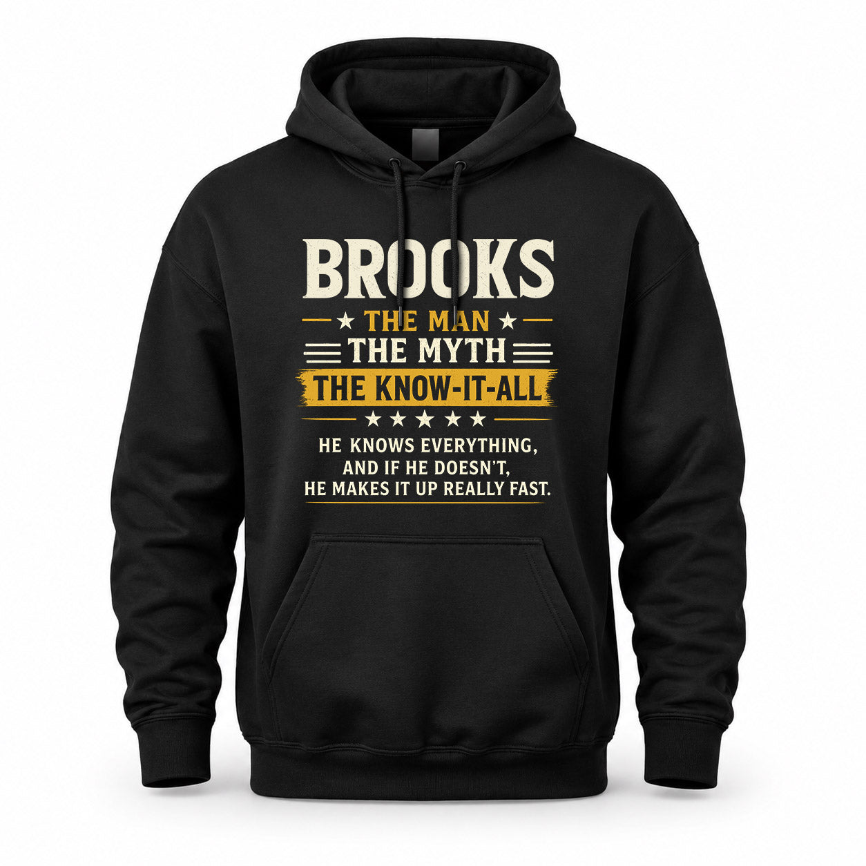 BROOKS TM90-K04-125 - NAME Legendary Know-It-All Personalized Funny Shirt