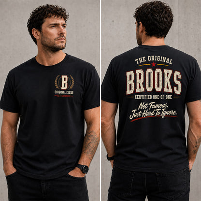 BROOKS W68-F2-168 – Personalized Original Issue Apparel “The Original NAME Certified One-of-One"