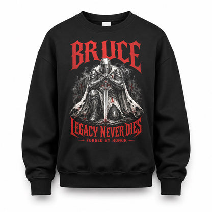 BRUCE HS90-K04-109 - NAME Legacy Never Dies Forged By Honor Personalized Knight